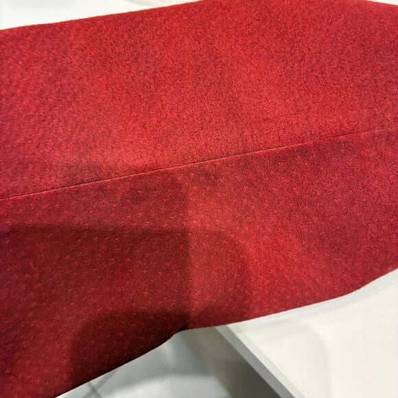 VTG Henri Bendel Red Suede Exposed Seam Blazer Sz Medium - Picture 9 of 14